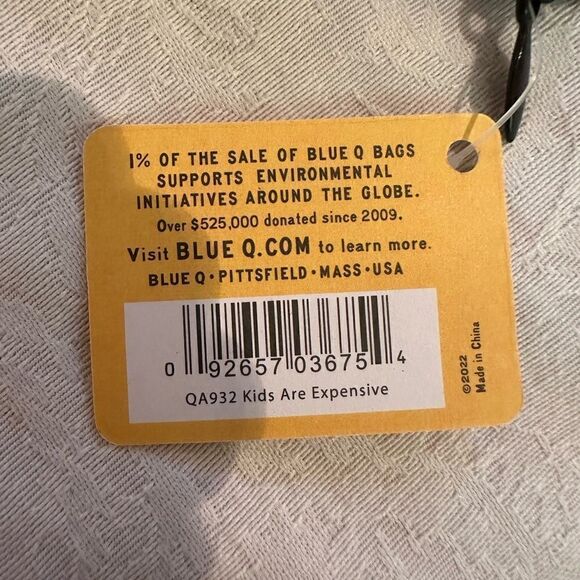 Blue Q Recycled Plastic Zipper Pencil Pouch 9” X 4” Casual Laid Back Peacock - Picture 4 of 7